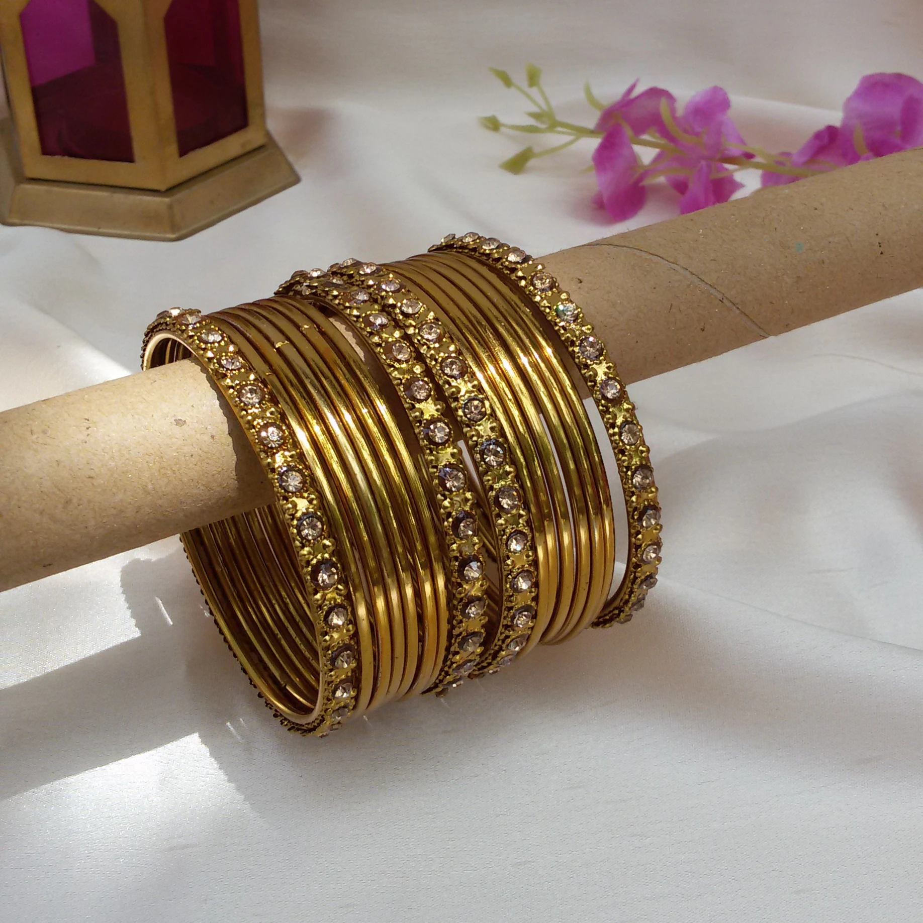 Gold bangles set (2.4)