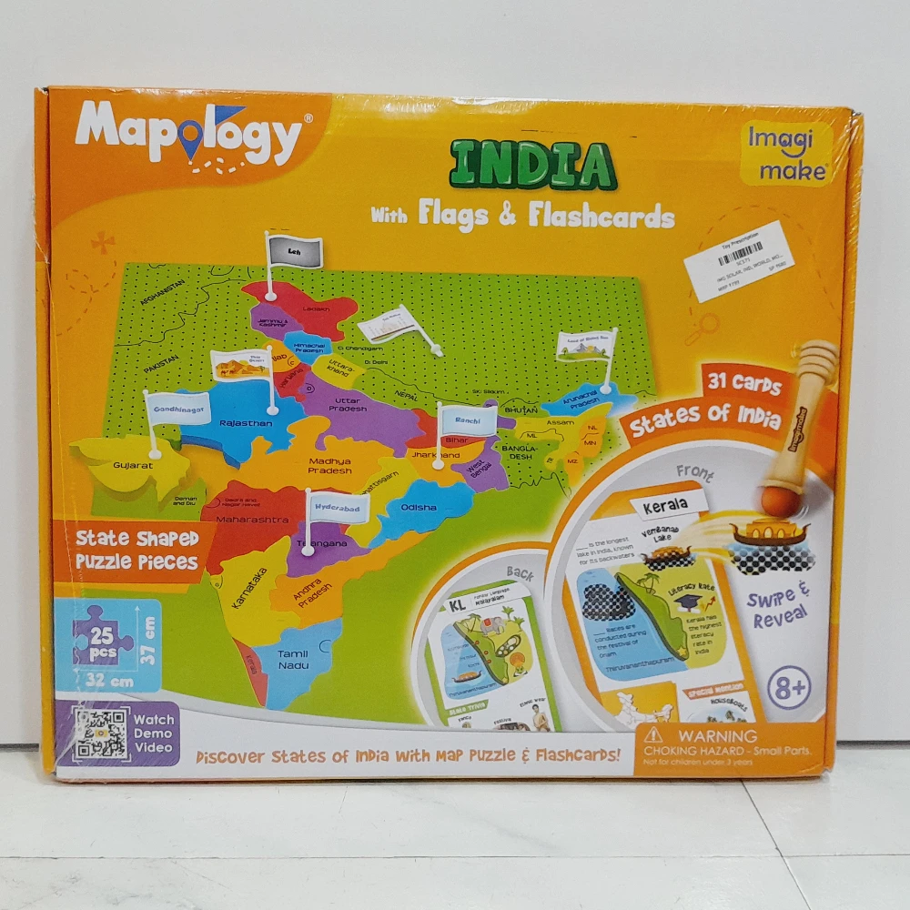 INDIA WITH FLAGS AND FLASHCARDS