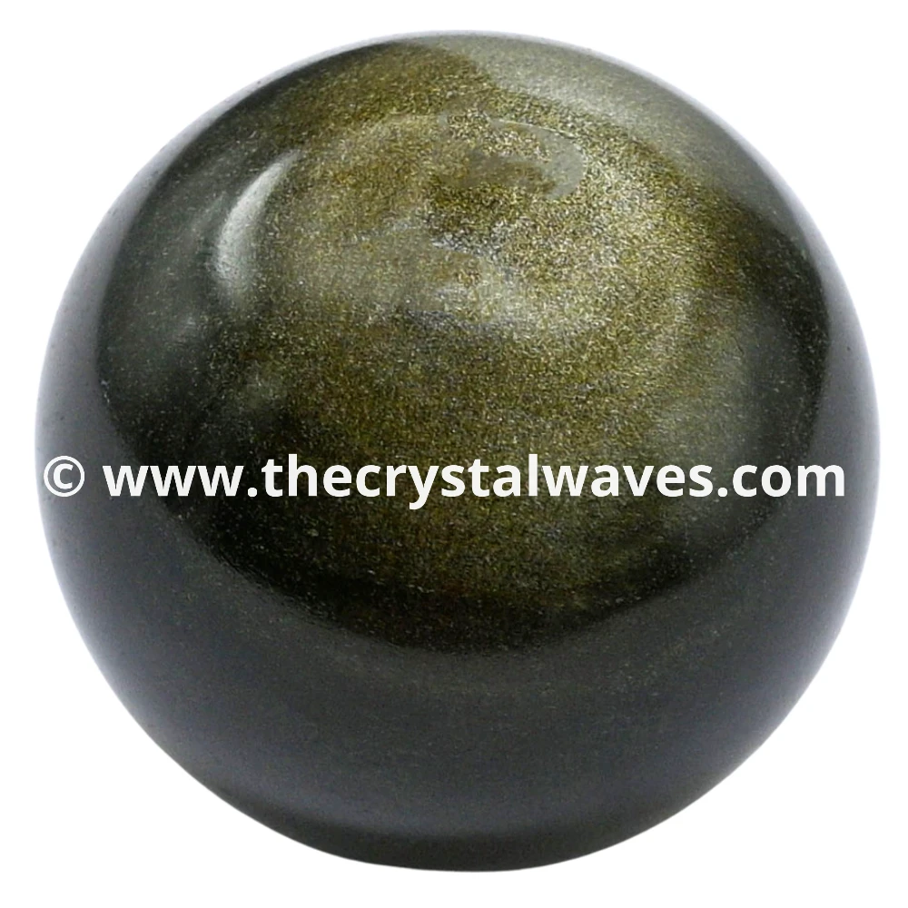 Golden Sheen Obsidian Ball Sphere (1inch)