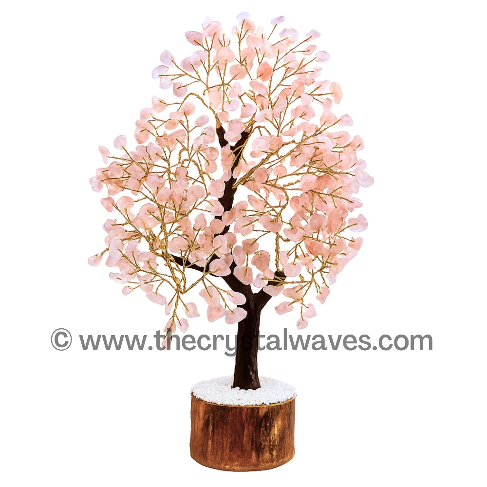 Rose Quartz Crystal Tree (200 Chips/Gold)