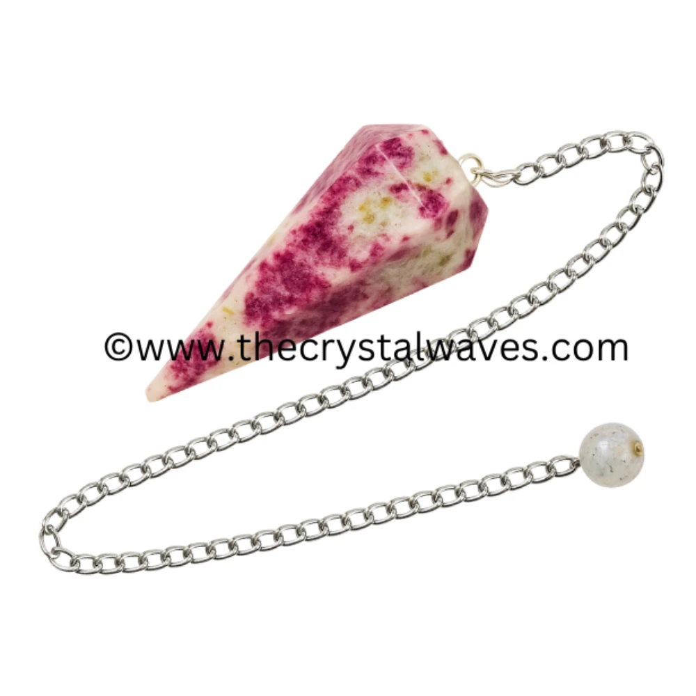 Cinnabarite Faceted Pendulum (With Chakra Cab)