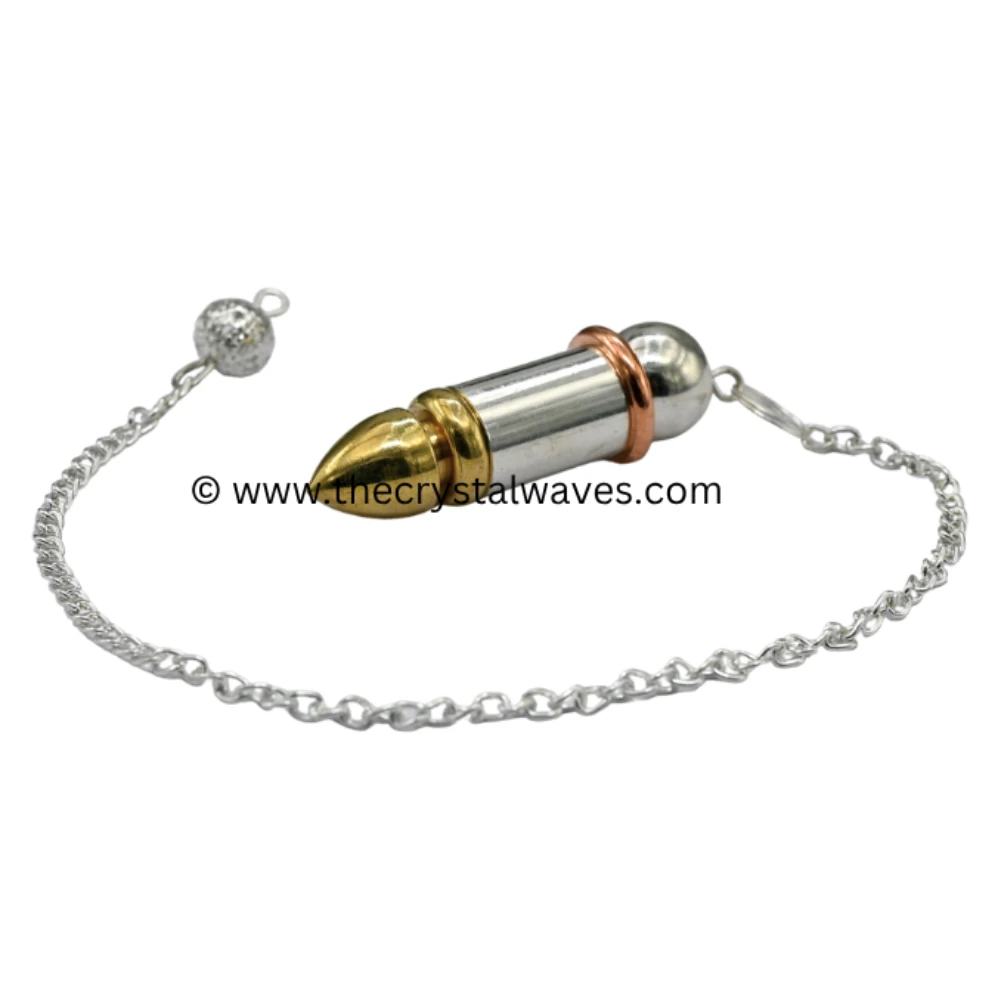 Metal Brass Pendulum - Gold Silver Copper 4 Piece Bullet (MP84)