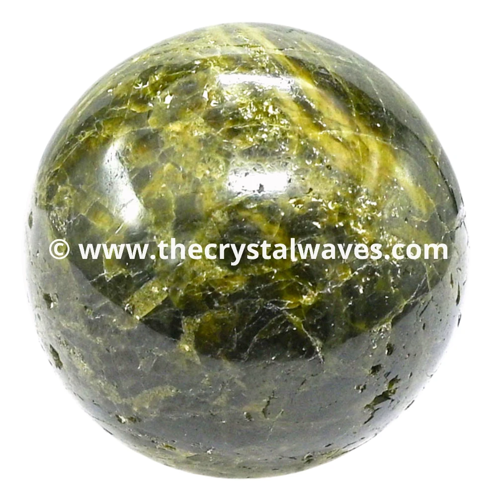Green Tourmaline In Matrix Ball Sphere (3inch)