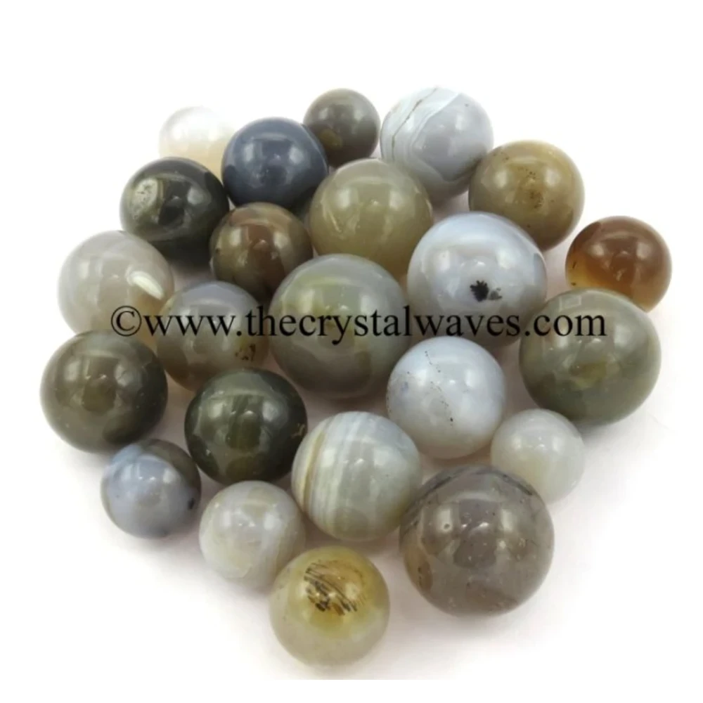Grey Khayaldar Agate Ball Sphere (1inch)
