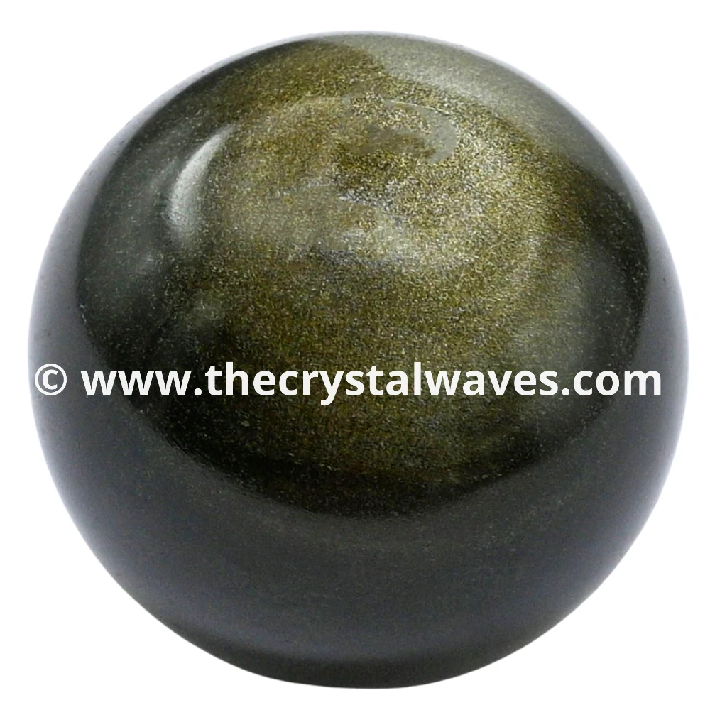 Golden Sheen Obsidian Ball Sphere