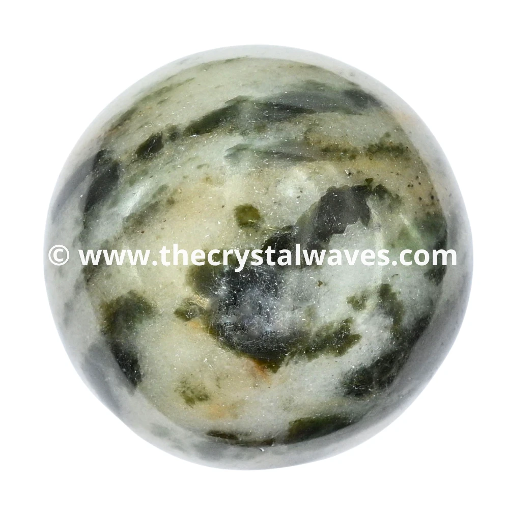 Green Tourmaline In Quartz Ball Sphere (3inch)
