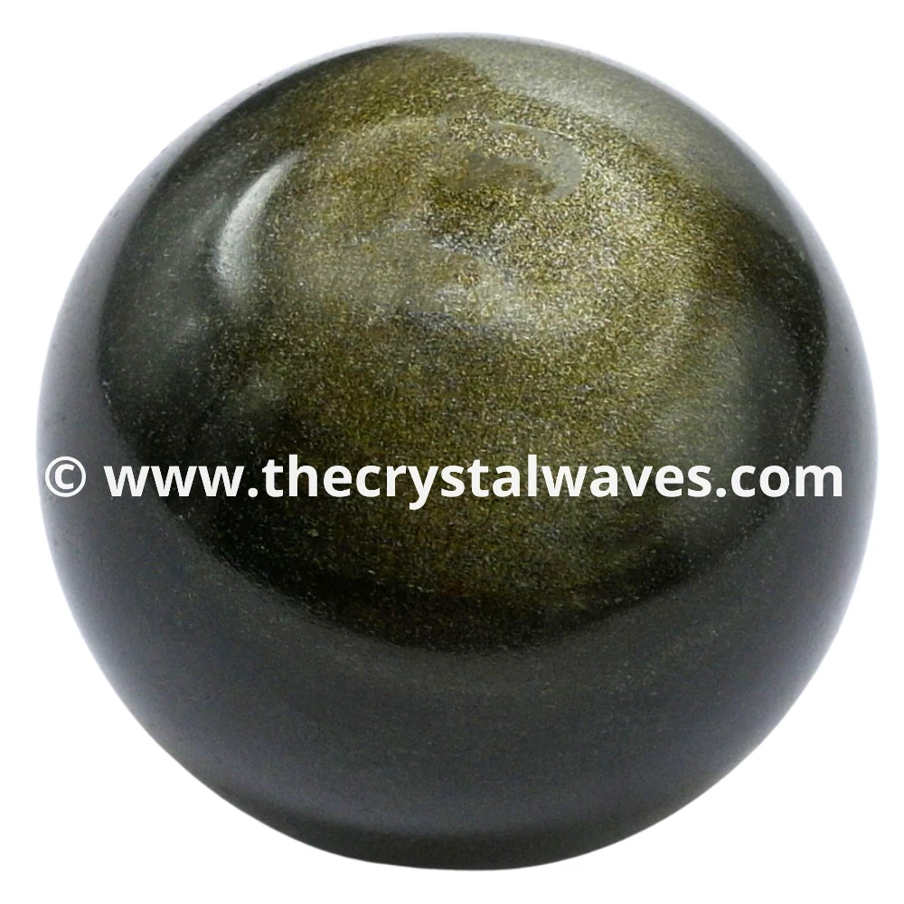 Golden Sheen Obsidian Ball Sphere (2inch)