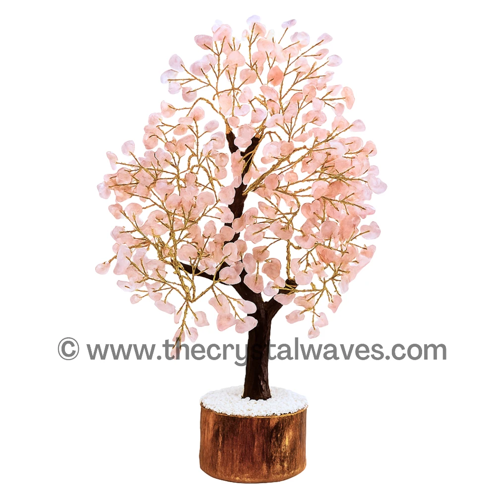 Rose Quartz Crystal Tree (2000 Chips/Gold)