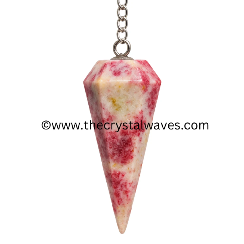 Cinnabarite Faceted Pendulum (With Chakra Cab)