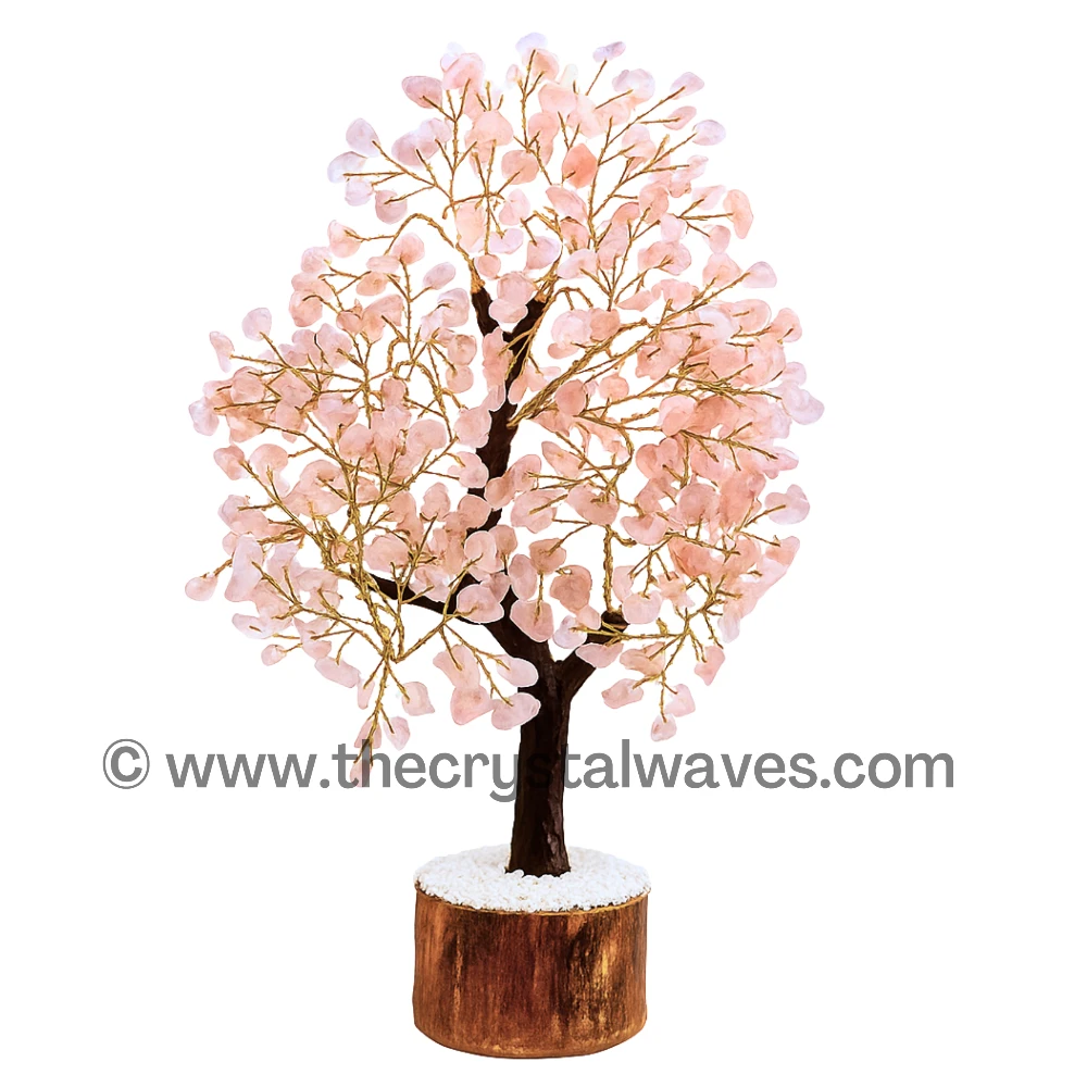 Rose Quartz Crystal Tree (200 Chips/Silver)
