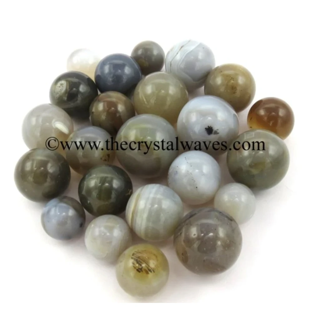 Grey Khayaldar Agate Ball Sphere (1.5inch)