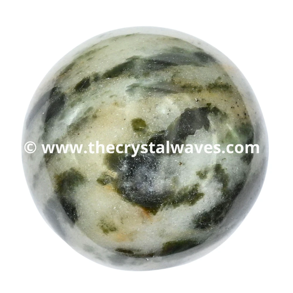 Green Tourmaline In Quartz Ball Sphere (2.5inch)