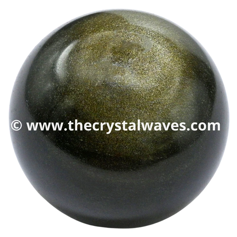 Golden Sheen Obsidian Ball Sphere (3inch)