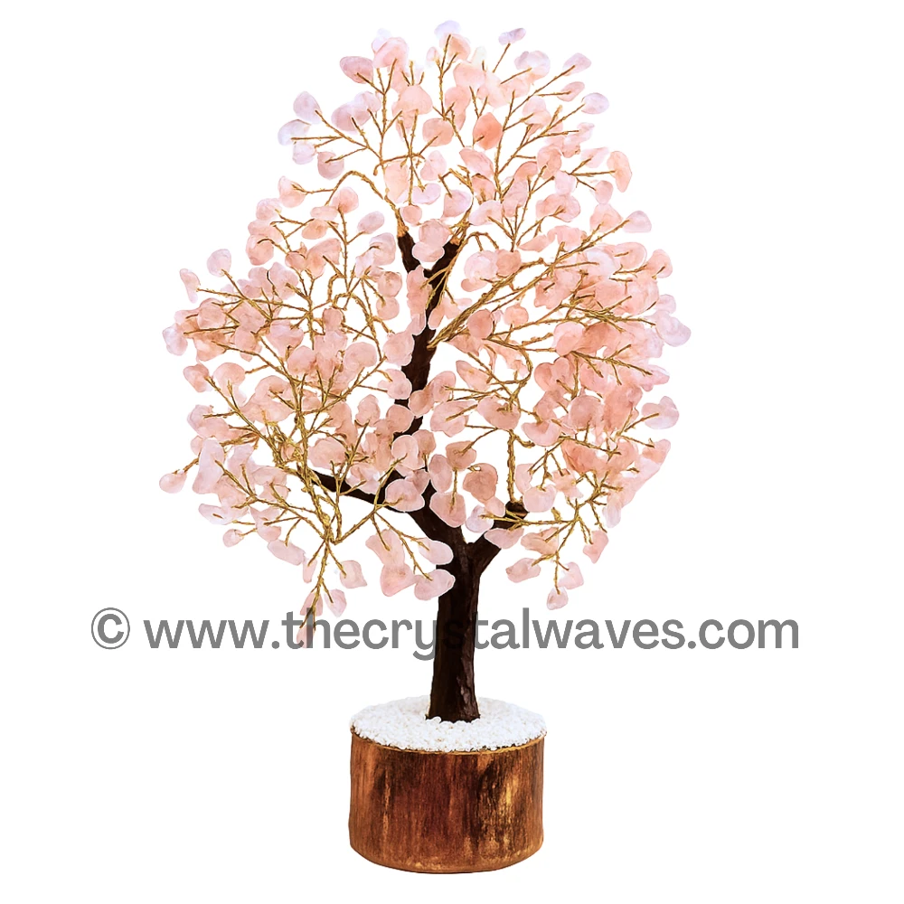 Rose Quartz Crystal Tree (300 Chips/Copper)