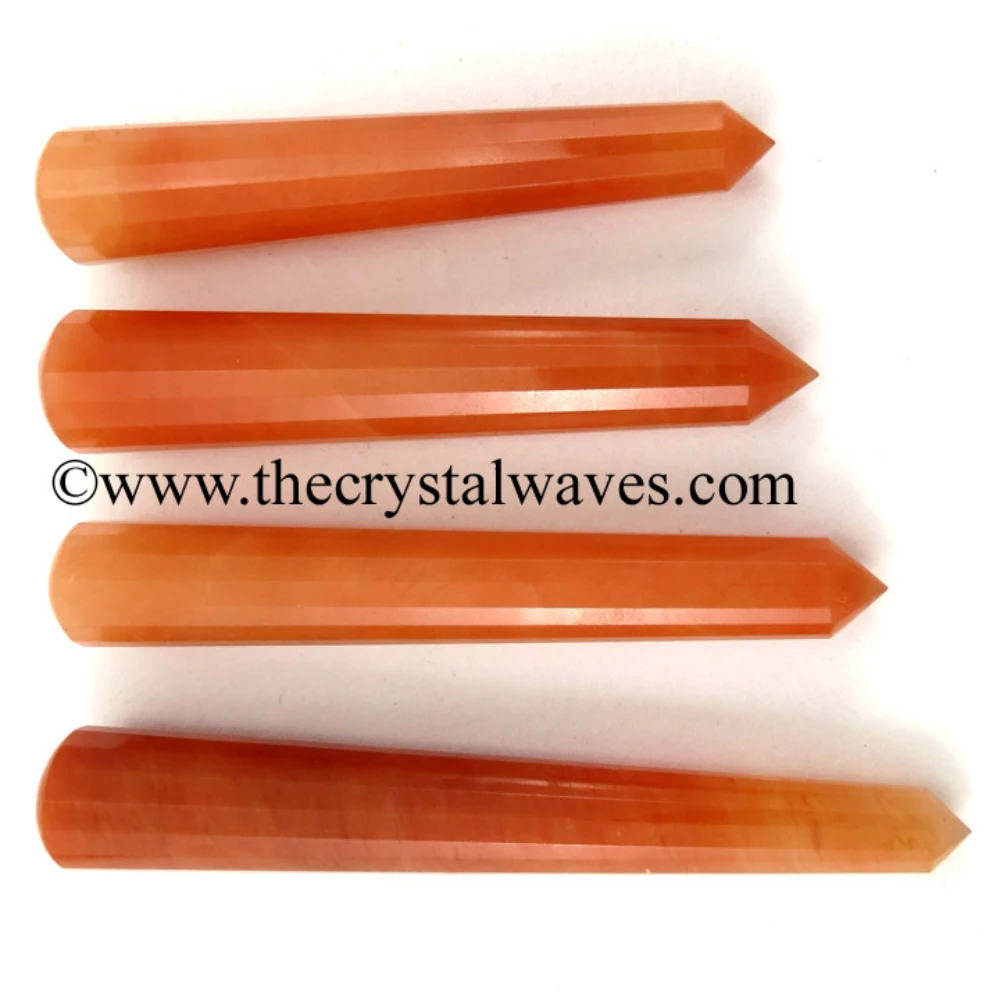 Red Aventurine Faceted Massage Wand
