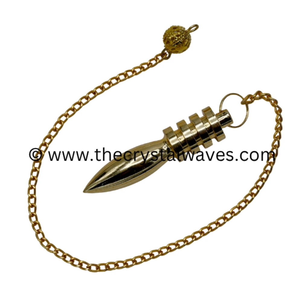 Metal Brass Pendulum - Gold Karnak 4 Ring Plate (MP28)