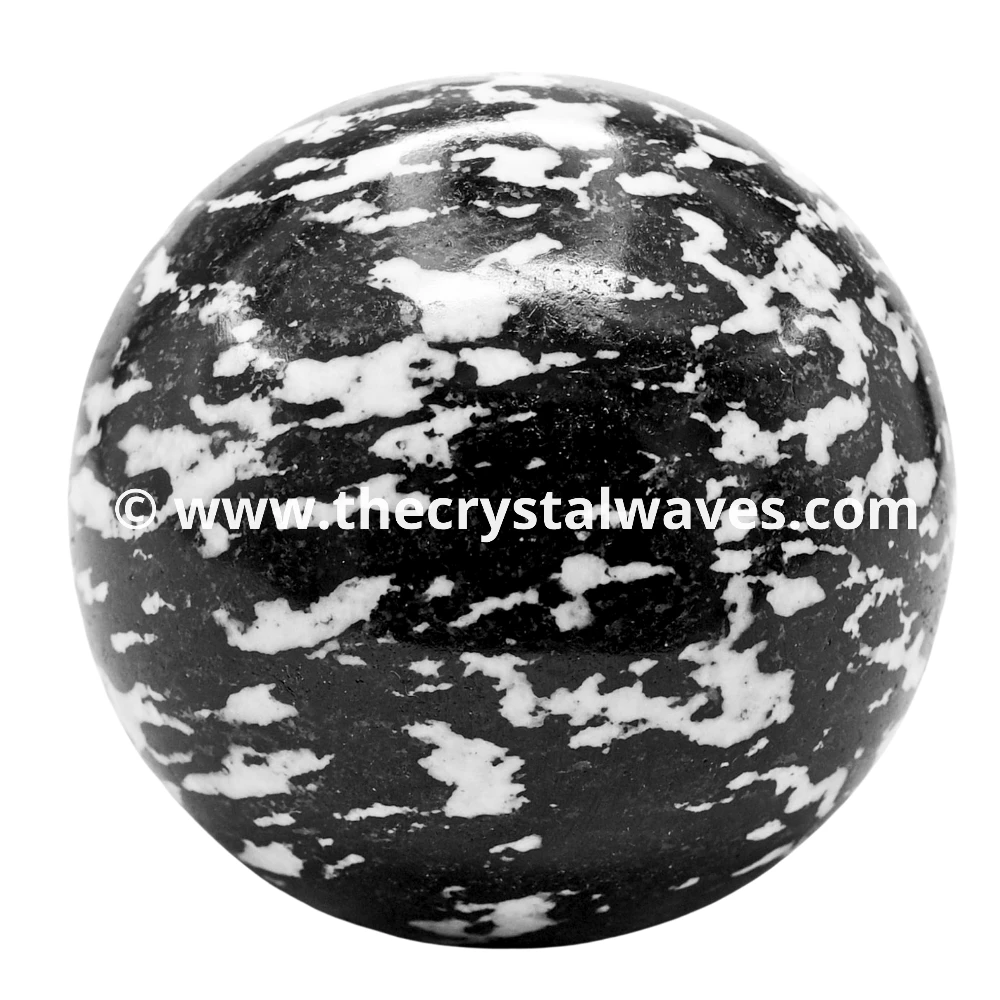 Black and White Tourmaline Ball Sphere