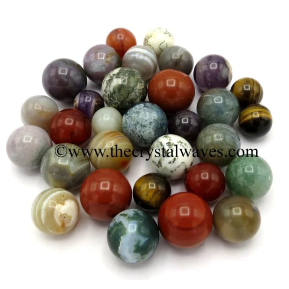 Mix Assorted Gemstone Ball Sphere (1.5inch)