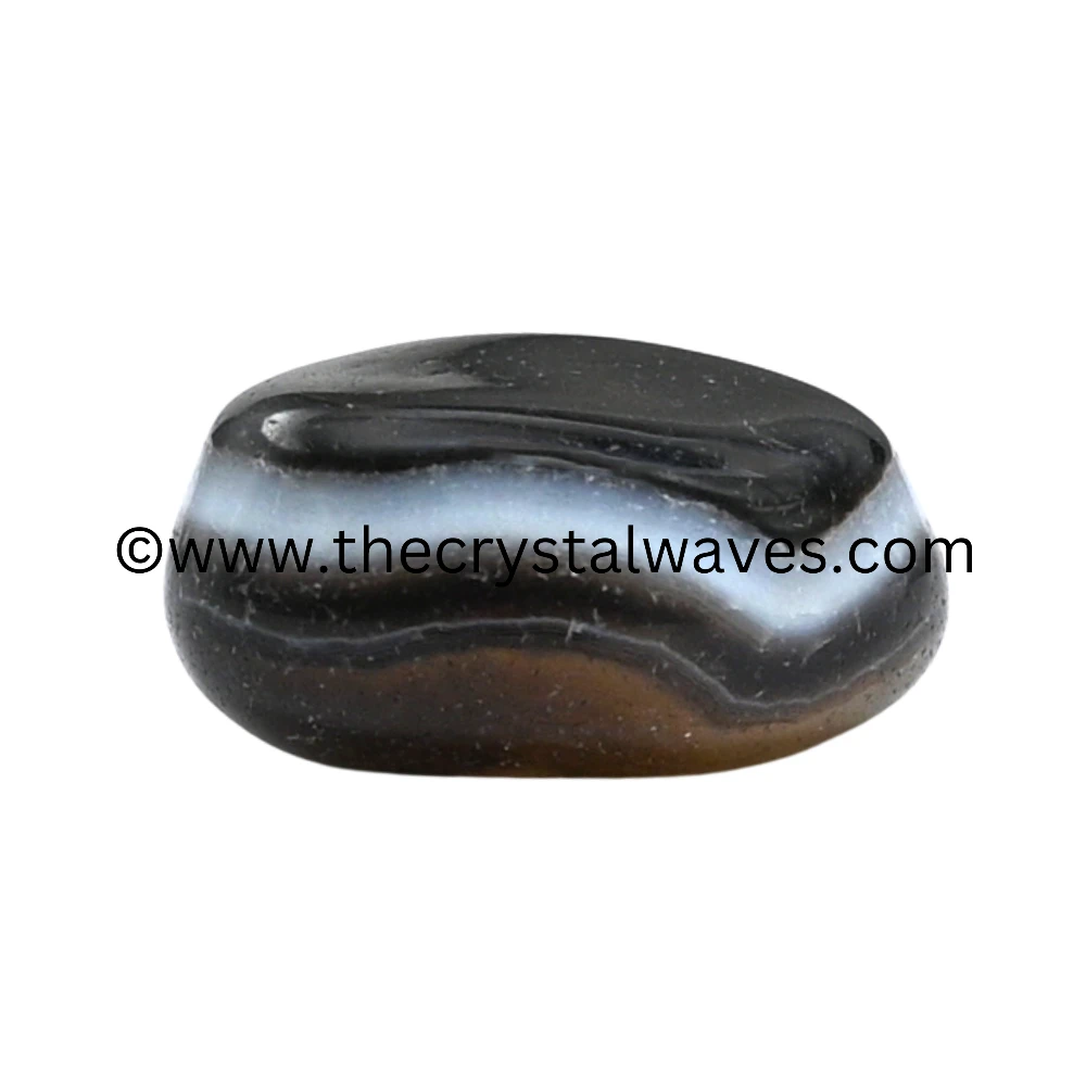 Black Banded Onyx Tumbled Nuggets (Regular)