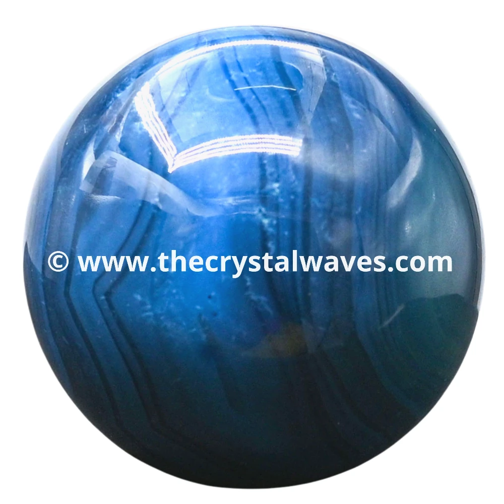 Blue Onyx Ball Sphere (1inch)