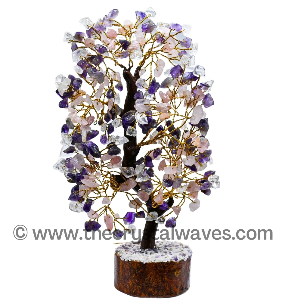 Amethyst Rose Quartz Crystal Quartz Tree