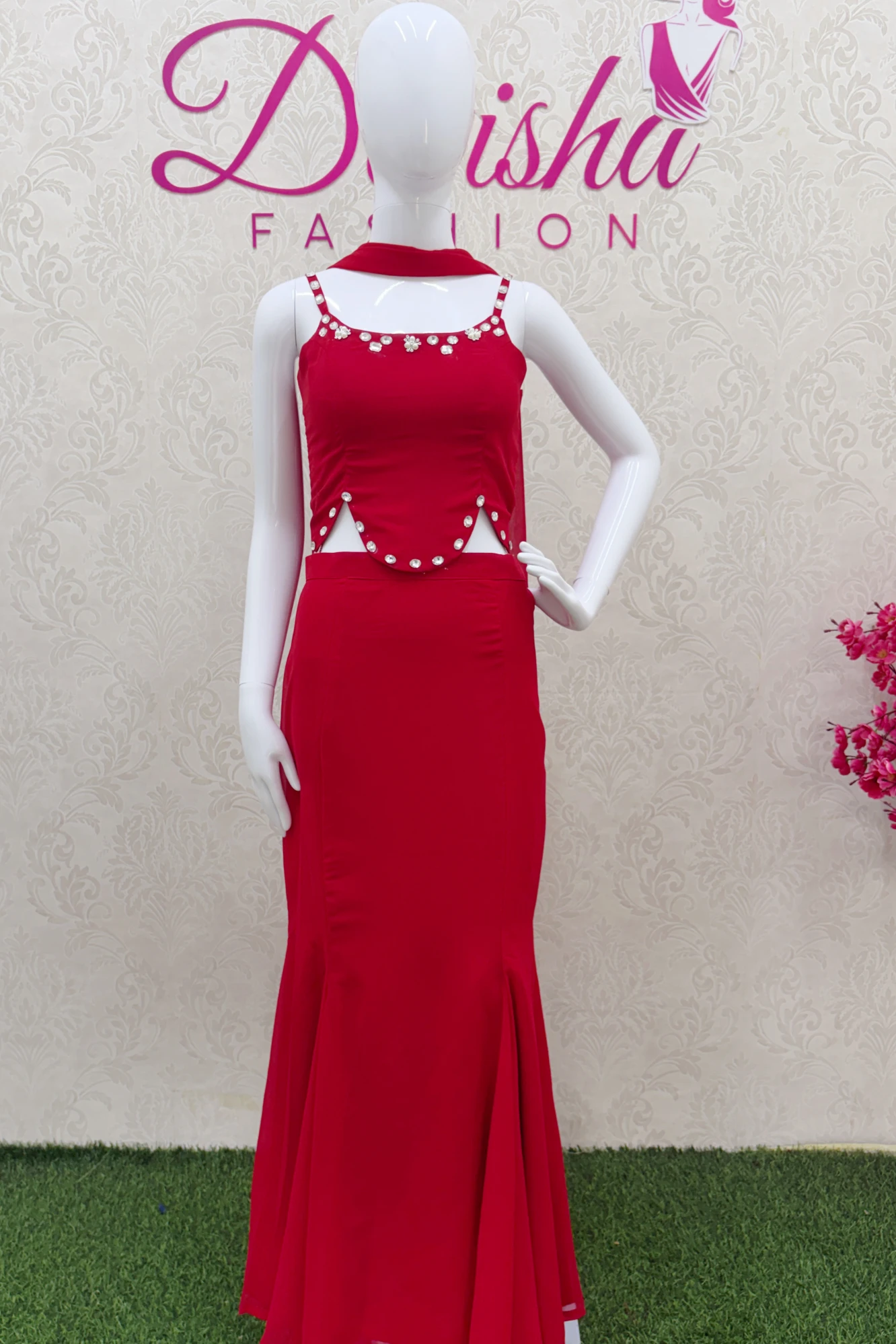 Scarlet Royale Designer Mermaid Lehenga Set (XS)