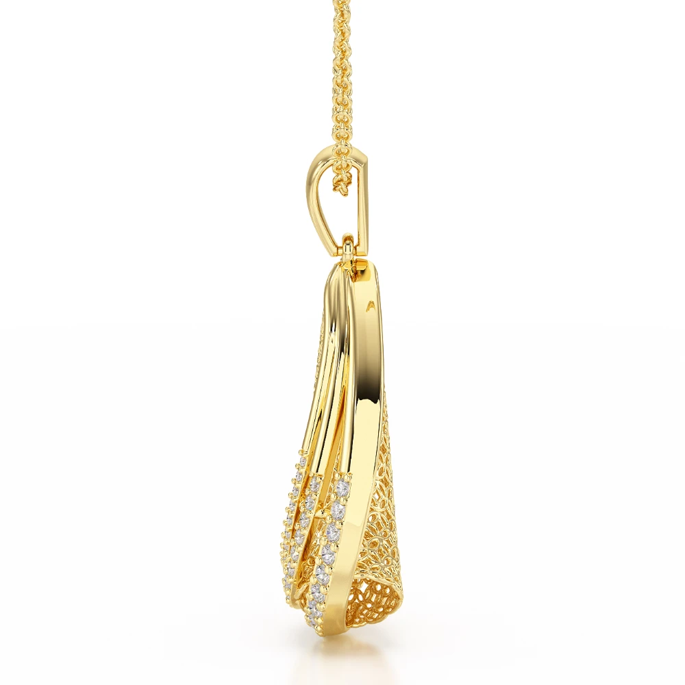 Venetian Secret 18k Yellow Gold Diamond Pendant