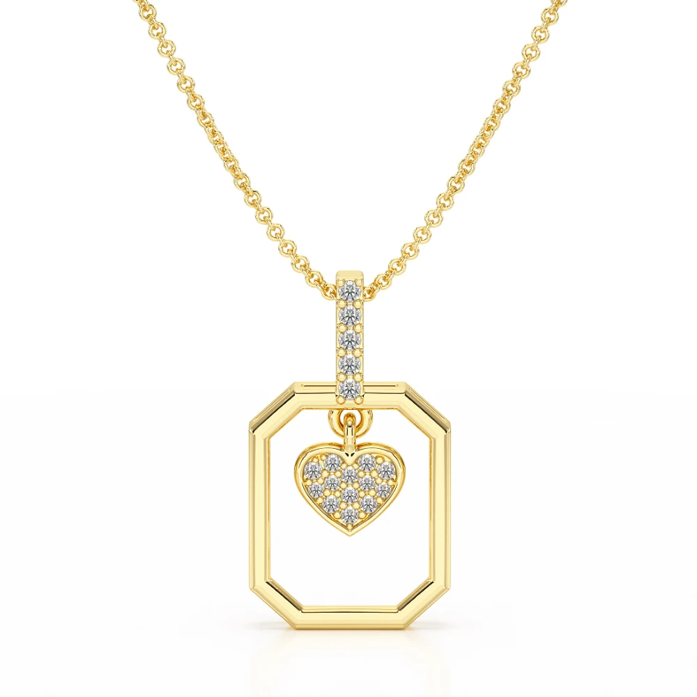Love's Gateway 18k Yellow Gold Diamond Pendant
