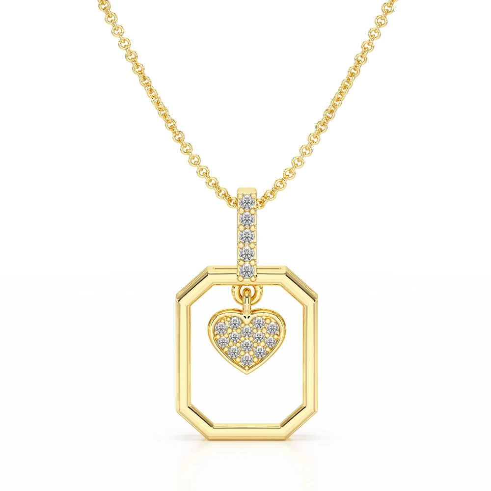 Love's Gateway 18k Yellow Gold Diamond Pendant