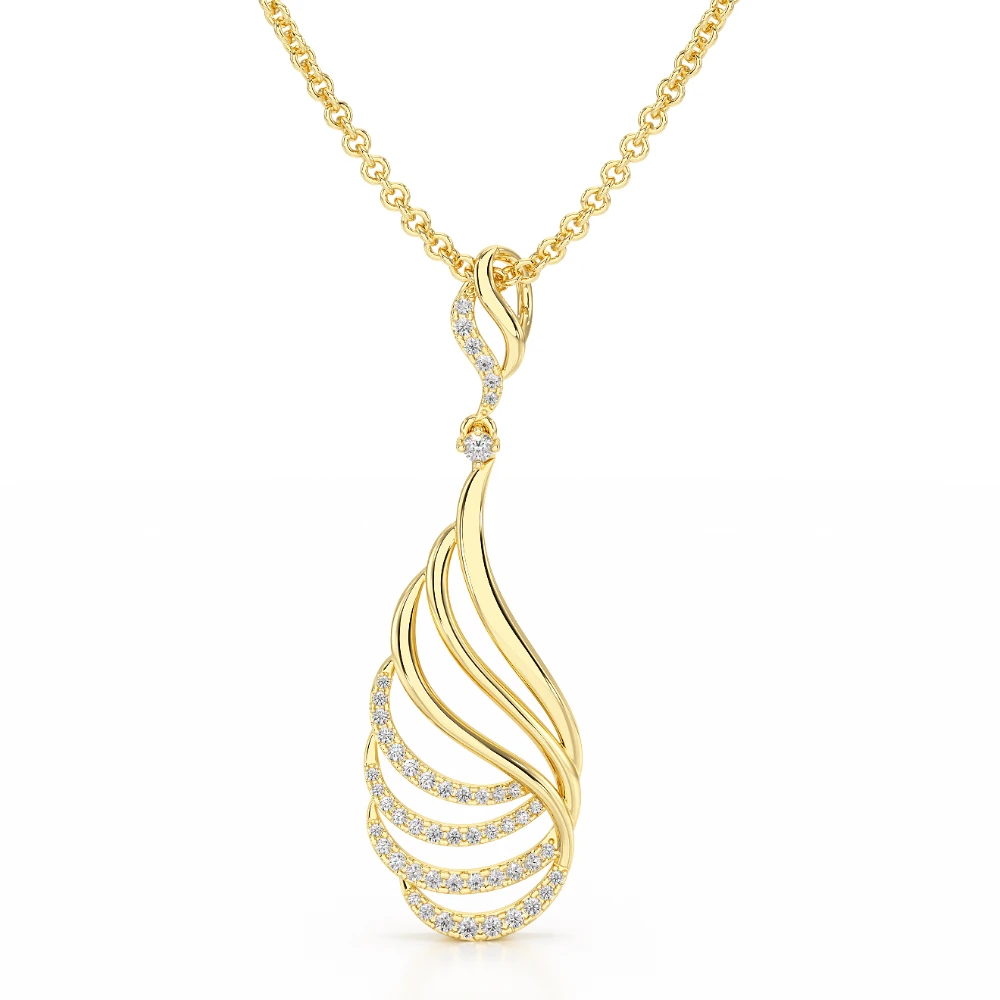Golden Aria 18k Yellow Gold Diamond Pendant