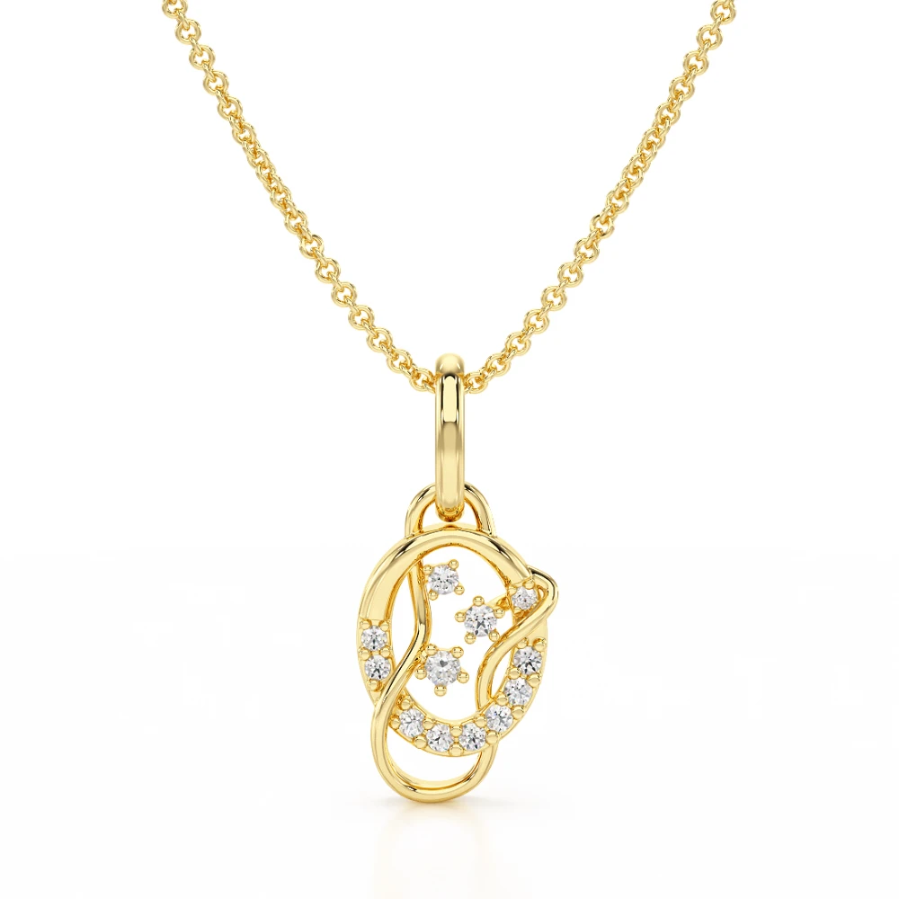Kismet Knot 18k Yellow Gold Diamond Pendant