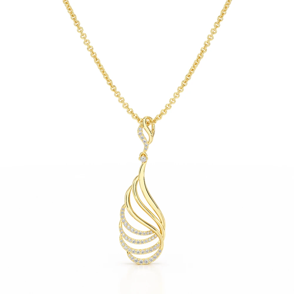 Golden Aria 18k Yellow Gold Diamond Pendant