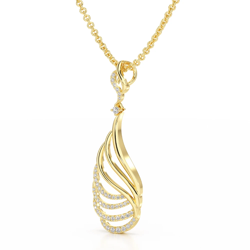 Golden Aria 18k Yellow Gold Diamond Pendant