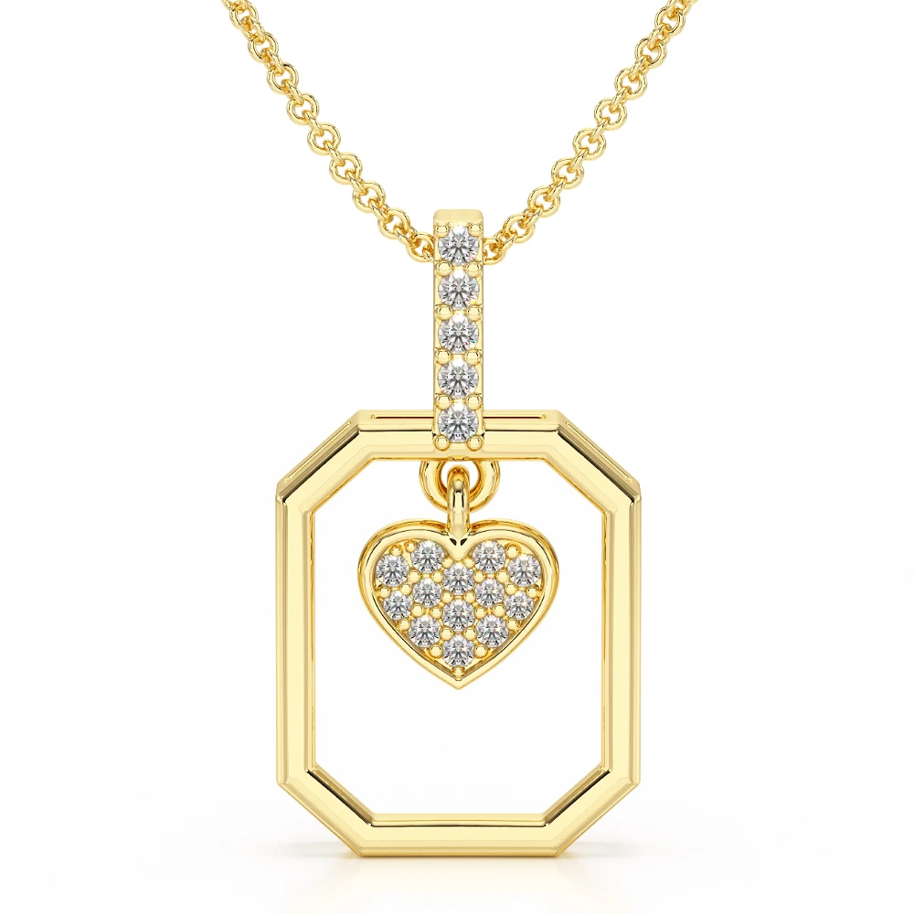 Love's Gateway 18k Yellow Gold Diamond Pendant