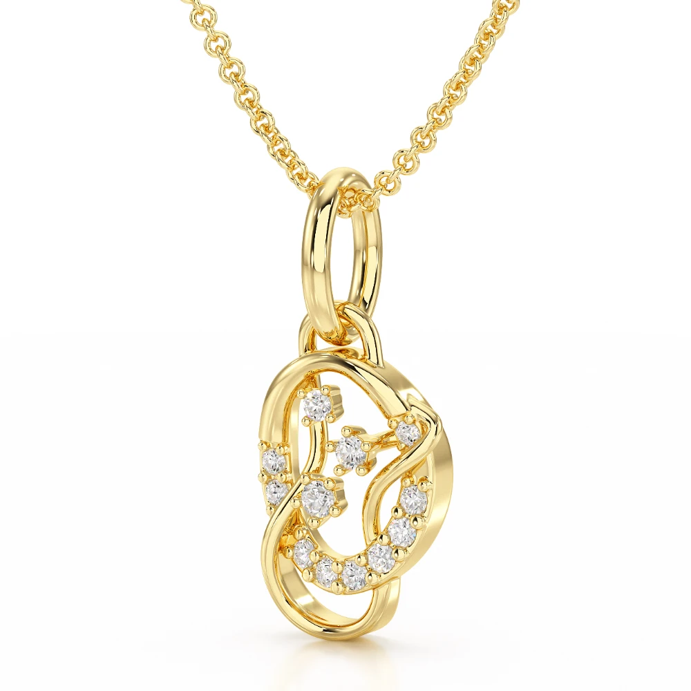 Kismet Knot 18k Yellow Gold Diamond Pendant