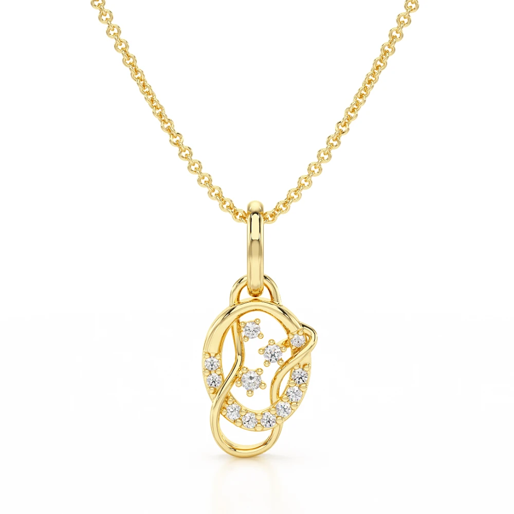 Kismet Knot 18k Yellow Gold Diamond Pendant