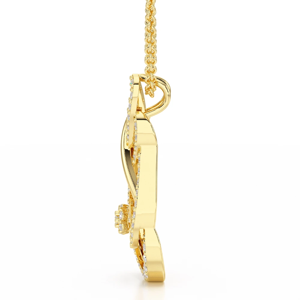 Infinity's Grace 18k Yellow Gold Diamond Pendant