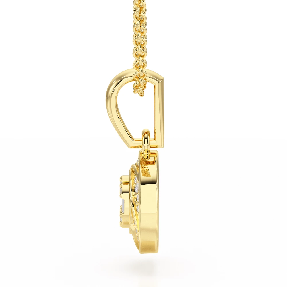 Celestial Vortex 18k Yellow Gold Diamond Pendant