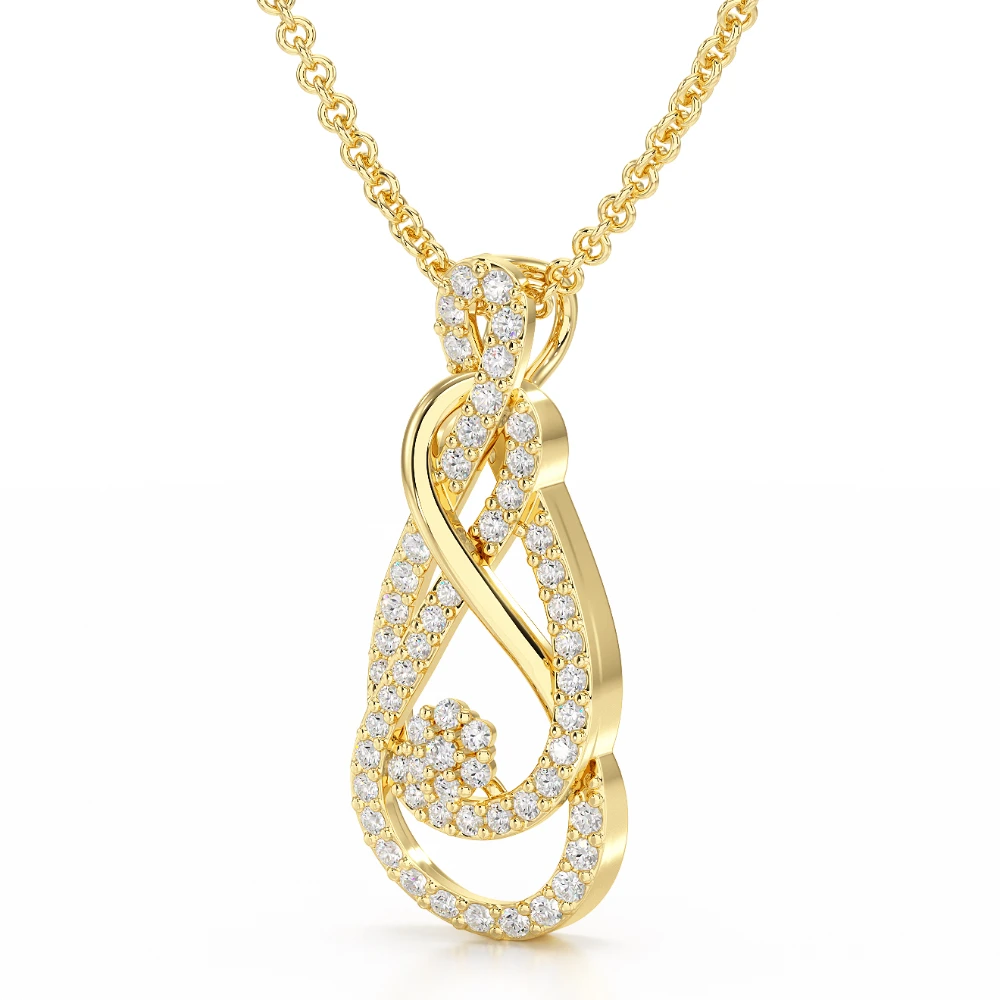 Infinity's Grace 18k Yellow Gold Diamond Pendant