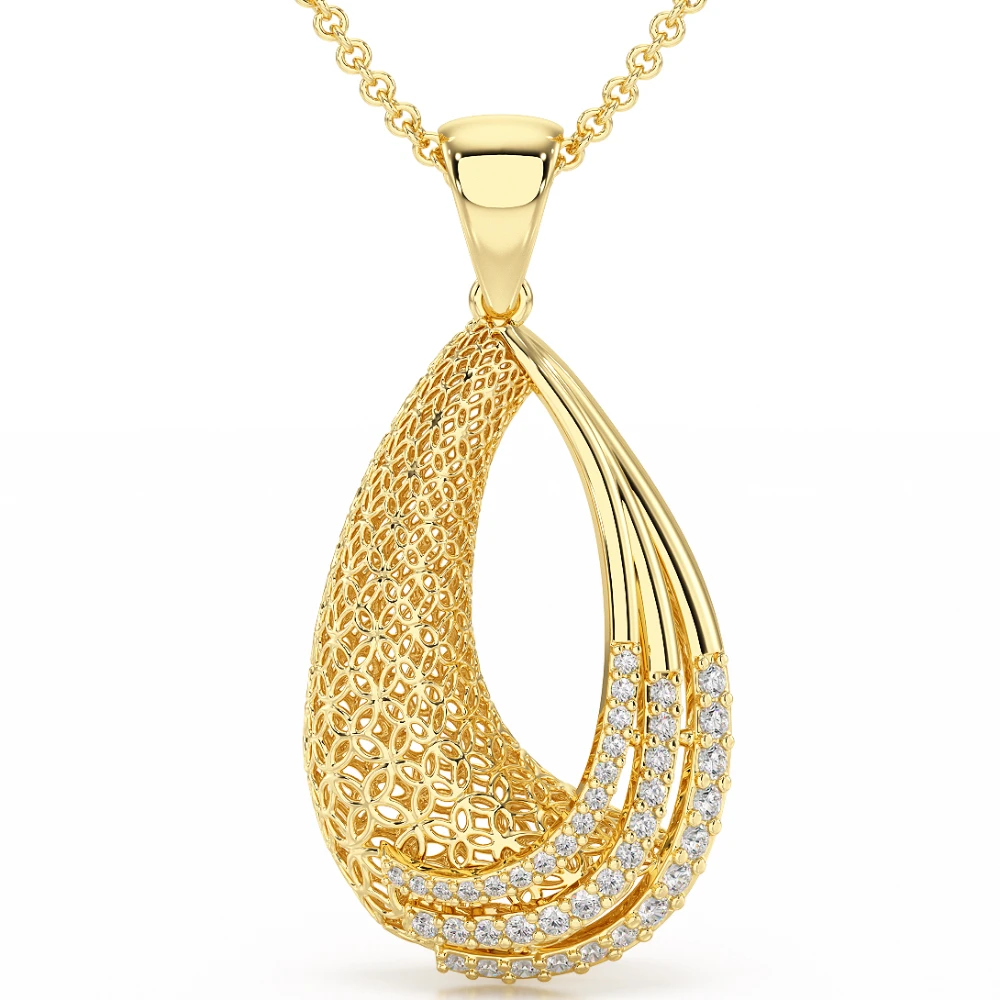 Venetian Secret 18k Yellow Gold Diamond Pendant