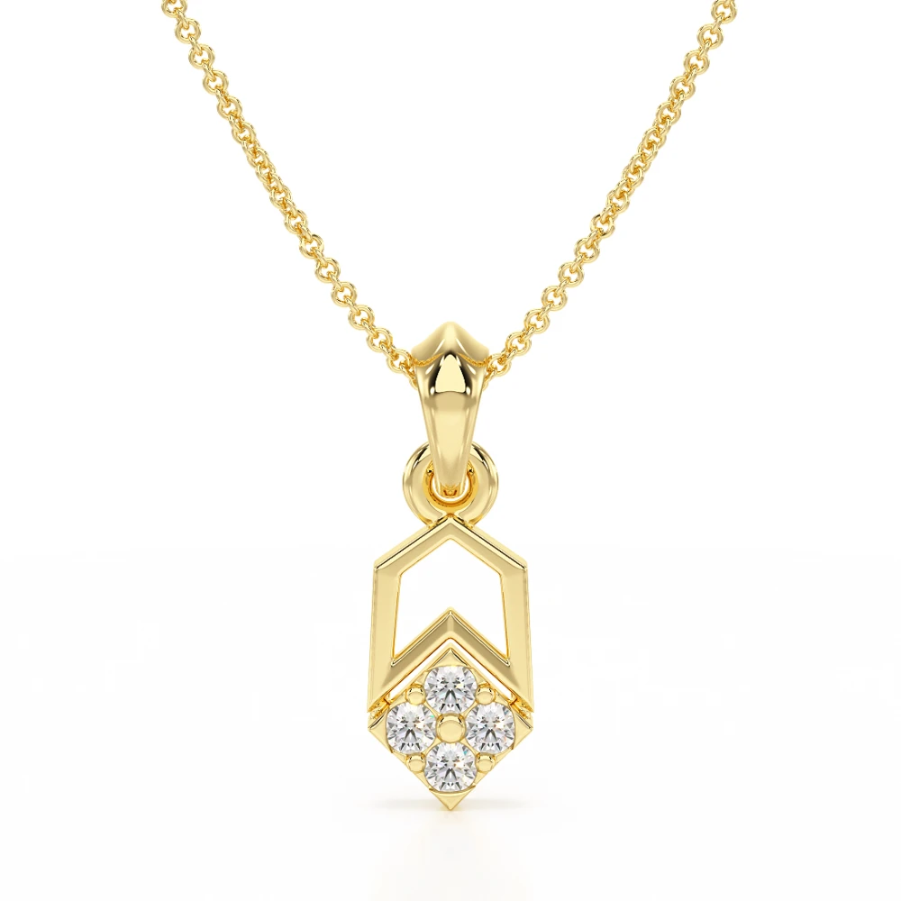 Diamond Pulse 18k Yellow Gold Pendant