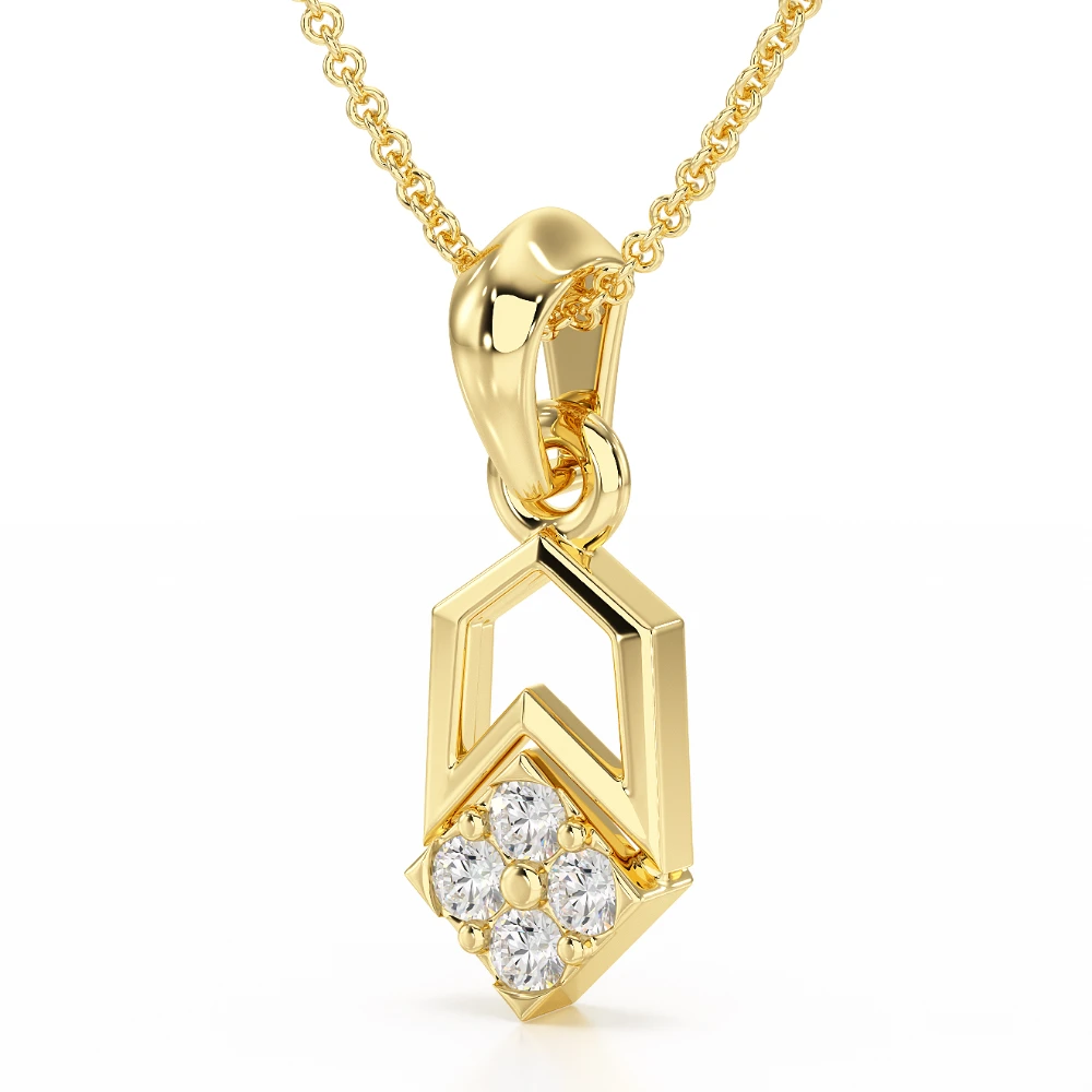 Diamond Pulse 18k Yellow Gold Pendant