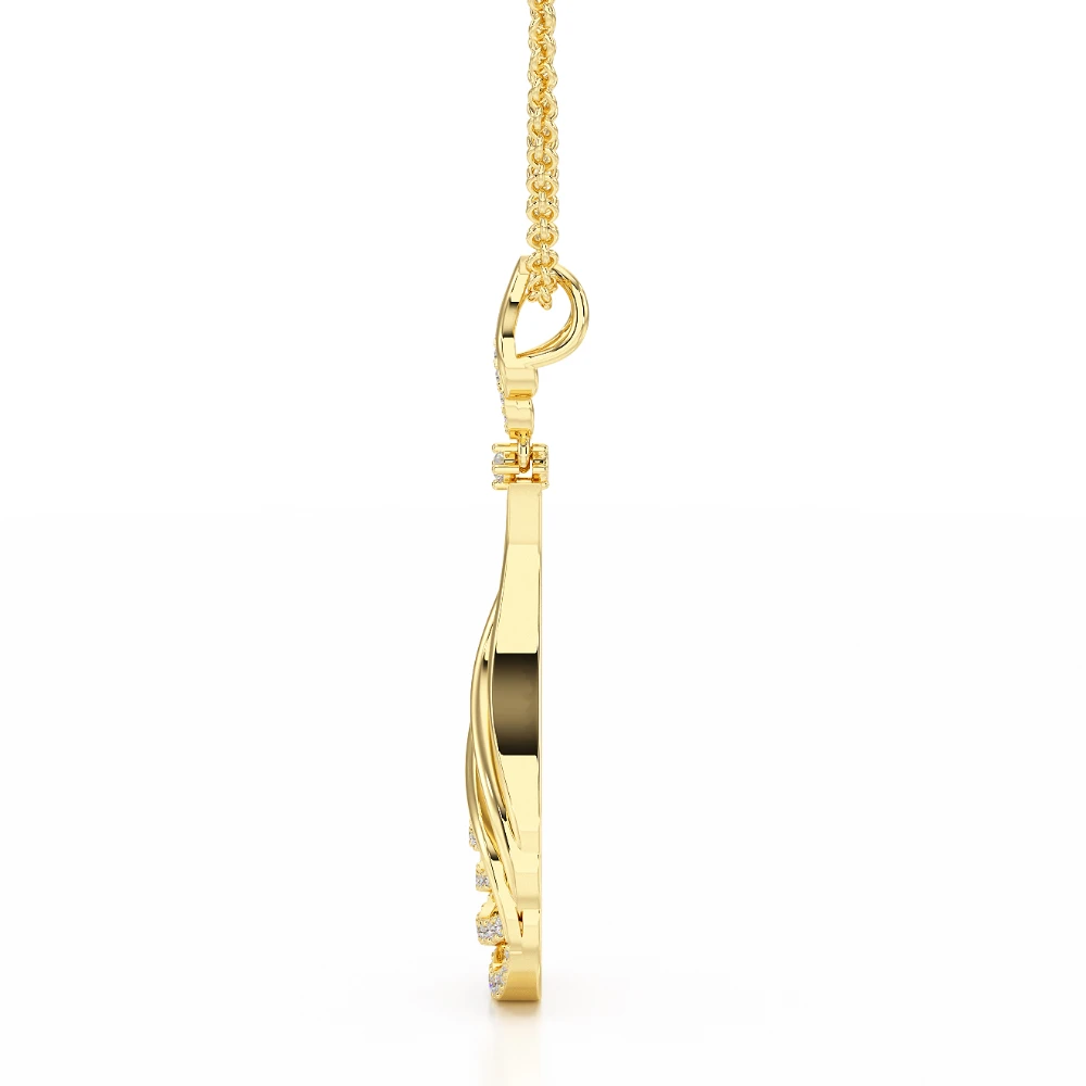 Golden Aria 18k Yellow Gold Diamond Pendant