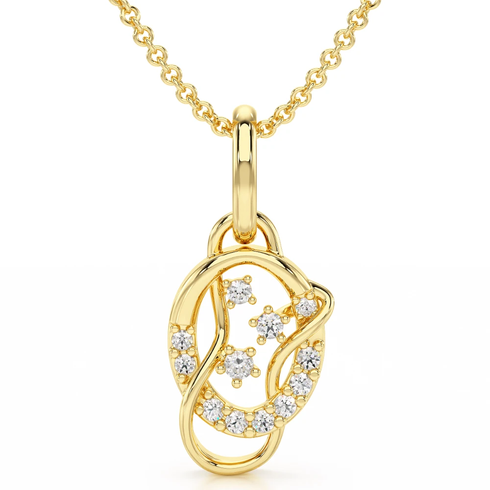Kismet Knot 18k Yellow Gold Diamond Pendant
