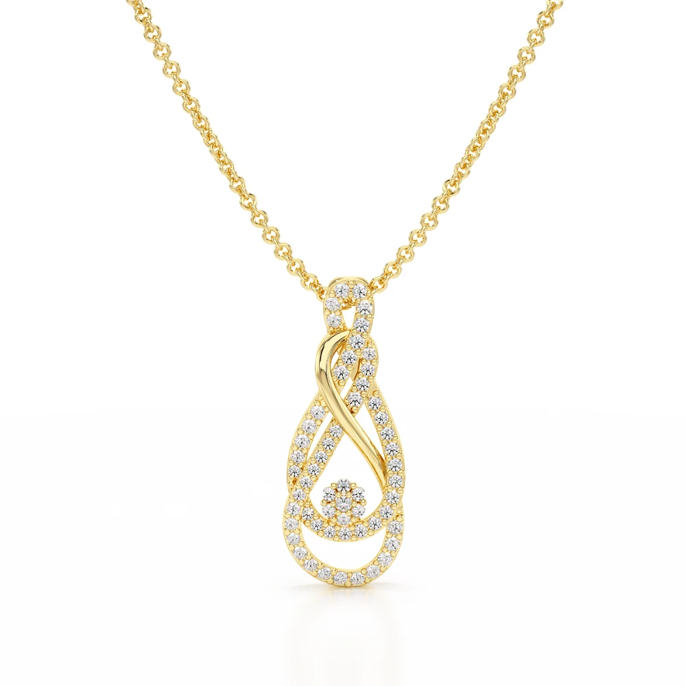 Infinity's Grace 18k Yellow Gold Diamond Pendant