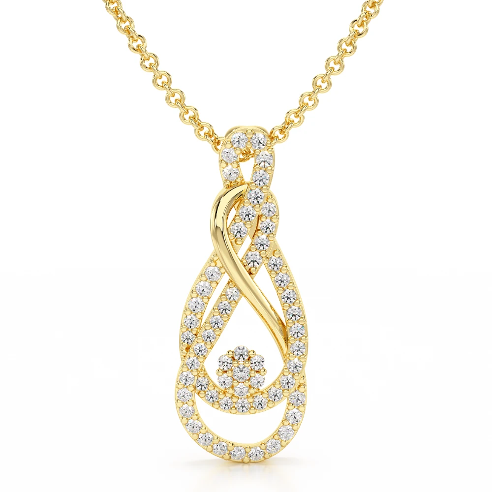 Infinity's Grace 18k Yellow Gold Diamond Pendant