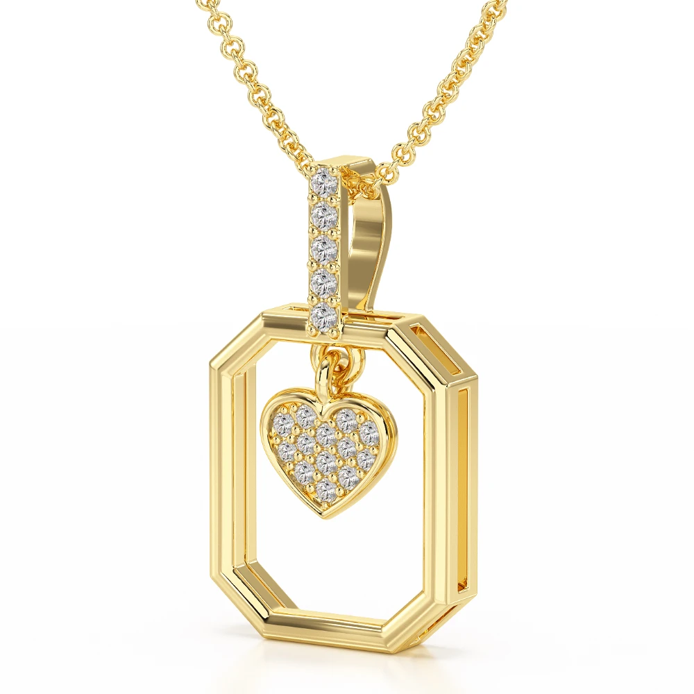 Love's Gateway 18k Yellow Gold Diamond Pendant