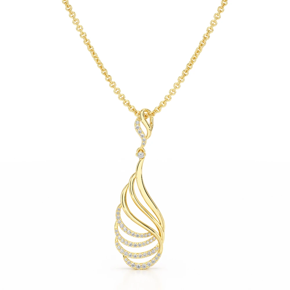 Golden Aria 18k Yellow Gold Diamond Pendant
