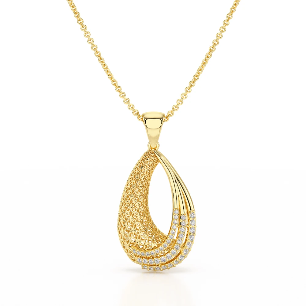 Venetian Secret 18k Yellow Gold Diamond Pendant