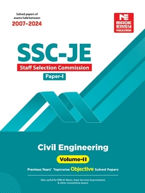 Made easy SSC JE Civil Engineering 2025 Previous Year Objective Solved Paper-1 (Volume-2)